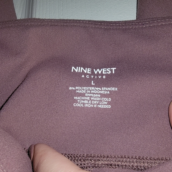 COPY - NWOT MAUVE COLOR, NINE WEST LEGGINGS, size Large, - Picture 4 of 9